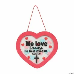 Discount ๐ 1 John 4:19 Heart Sign Craft Kit- Makes 12 ๐