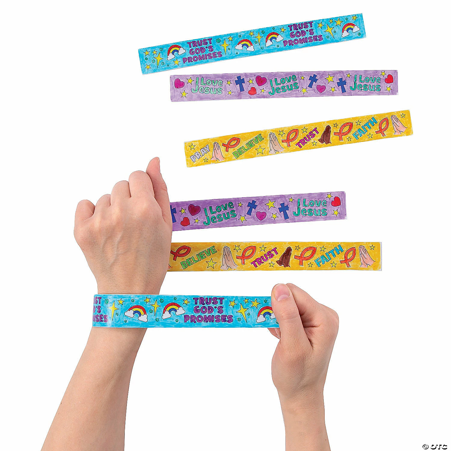 Top 10 ๐ Color Your Own Faith Slap Bracelets - 48 Pc. ๐ 4 Top 10 ๐ Color Your Own Faith Slap Bracelets - 48 Pc. ๐ - Image 2
