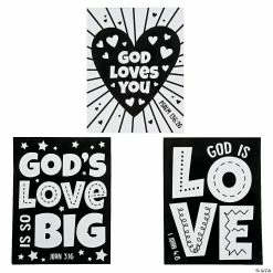 Best deal ⌛ Color Your Own God’s Love Fuzzy Posters - 24 Pc. ⌛