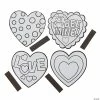 Cheapest 👍 Color Your Own Heart Magnets - 12 Pc. 😍 -Crafts for Kids Sales color your own heart magnets 12 pc 13719879