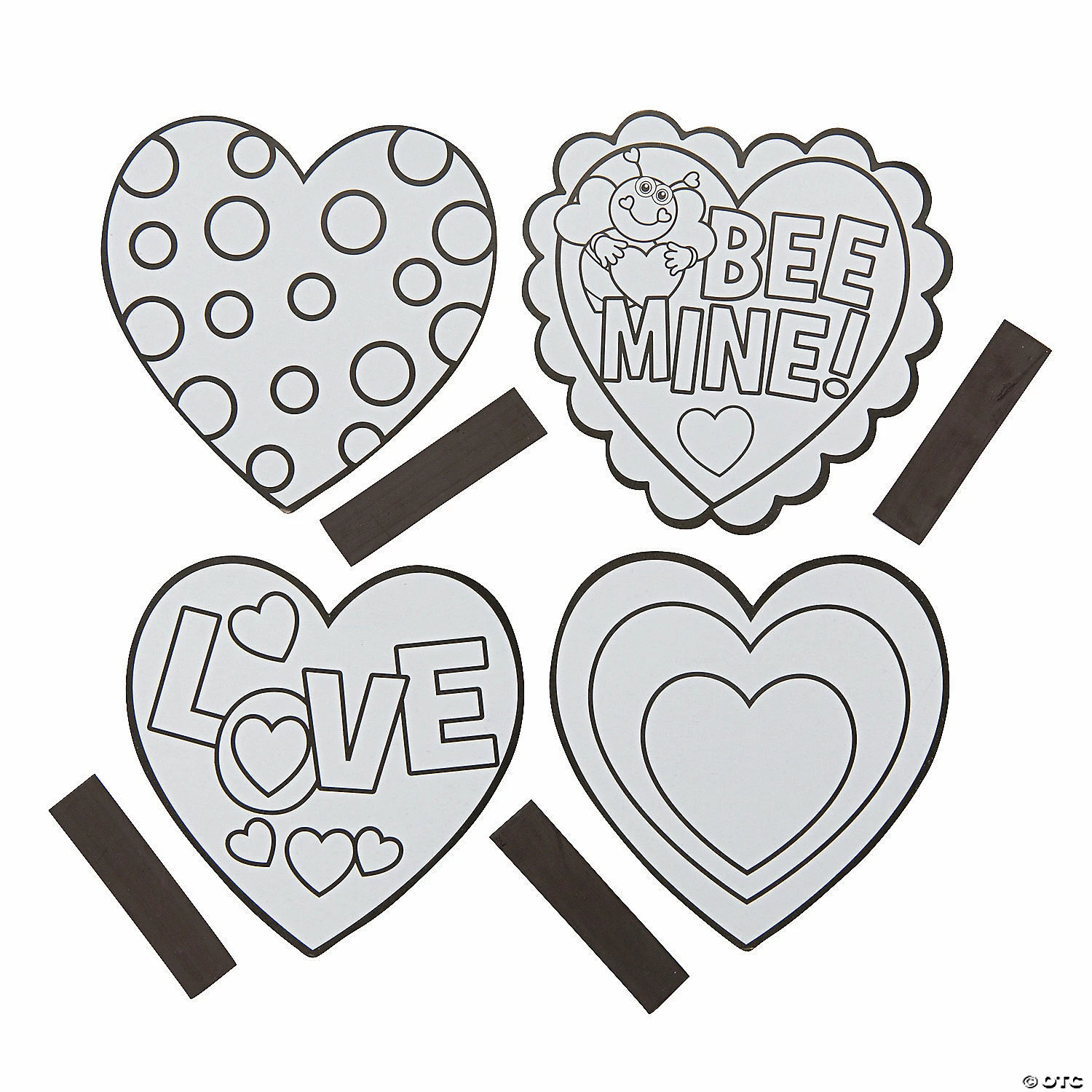 Cheapest π Color Your Own Heart Magnets - 12 Pc. π 3 Cheapest π Color Your Own Heart Magnets - 12 Pc. π