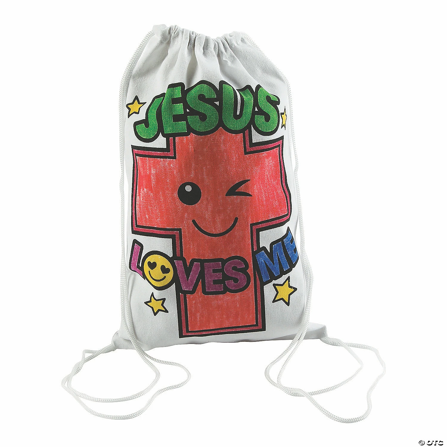 Flash Sale π Color Your Own Medium Jesus Loves Me Drawstring Bags - 12 Pc. π 4 Flash Sale π Color Your Own Medium Jesus Loves Me Drawstring Bags - 12 Pc. π - Image 2