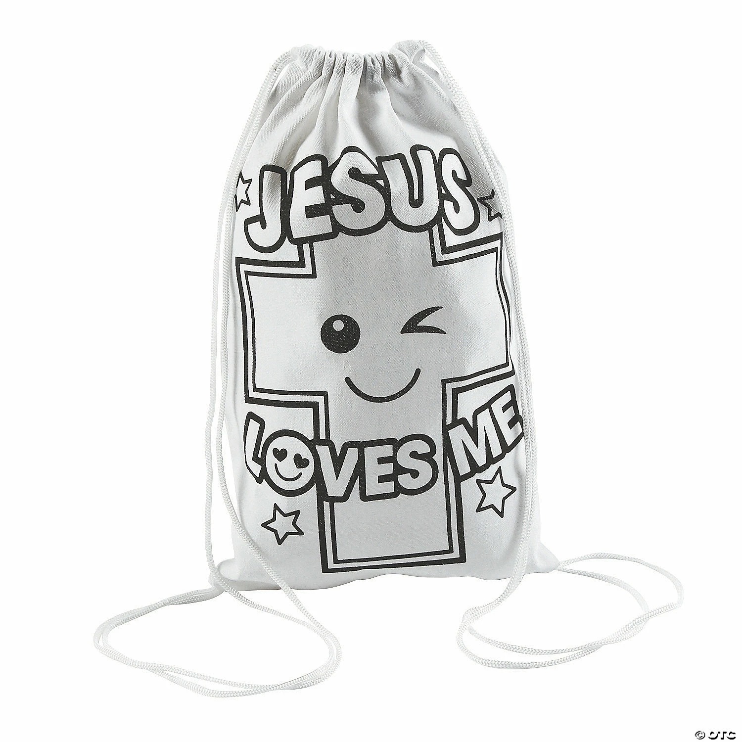 Flash Sale π Color Your Own Medium Jesus Loves Me Drawstring Bags - 12 Pc. π 3 Flash Sale π Color Your Own Medium Jesus Loves Me Drawstring Bags - 12 Pc. π