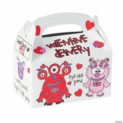 New β Color Your Own Monster Valentine Boxes - 12 Pc. π€©