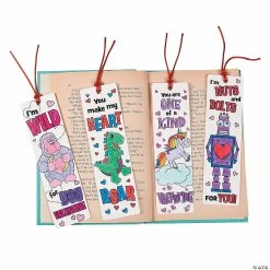 Flash Sale 🌟 Color Your Own Valentine’s Day Bookmarks - 12 Pc. 💯 -Crafts for Kids Sales color your own valentine s day bookmarks 12 pc 13719180 a02