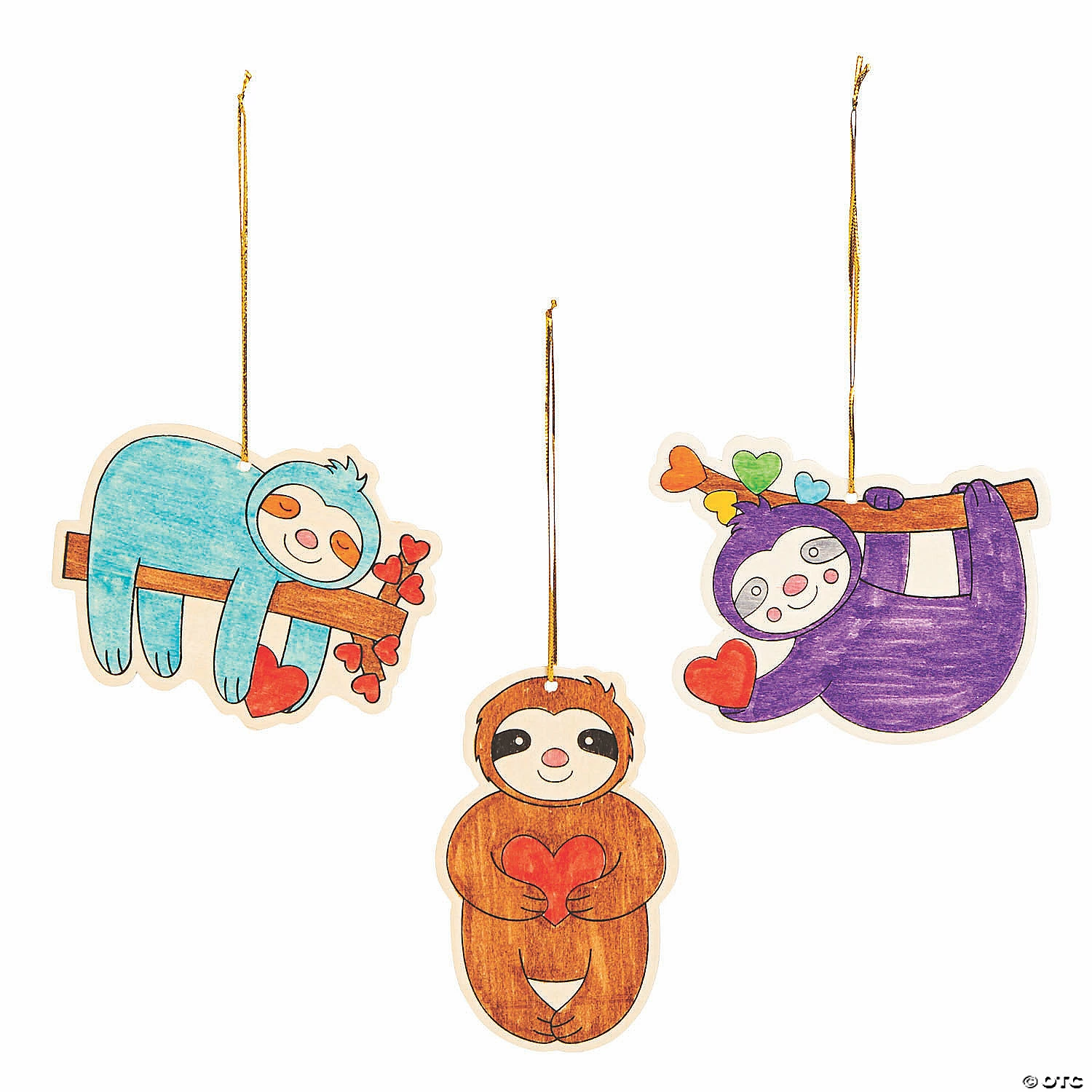 Hot Sale 🧨 Color Your Own Valentine Sloth Ornaments - 12 Pc. ⌛ 4 Hot Sale 🧨 Color Your Own Valentine Sloth Ornaments - 12 Pc. ⌛ - Image 2