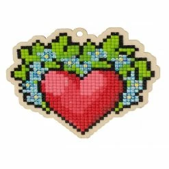 Buy 🥰 Crafting Spark (Wizardi) - Heart WWP331 Diamond Painting on Plywood Kit 😀