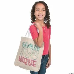 Outlet ✨ DIY Large Canvas Tote Bags - 12 Pc. 👏 -Crafts for Kids Sales diy large canvas tote bags 12 pc 14 116o a02