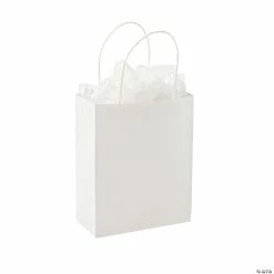 Discount 🧨 DIY Medium White Gift Bags - 12 Pc. 🧨