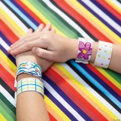 Promo ✨ DIY Slap Bracelets - 48 Pc. 🧨 -Crafts for Kids Sales diy slap bracelets 48 pc 48 8262 a04