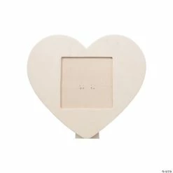 Wholesale ๐ DIY Unfinished Wood Heart-Shaped Frames - 12 Pc. ๐