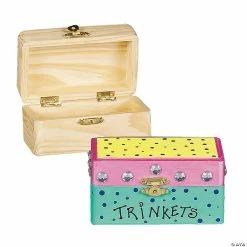Deals 🧨 DIY Unfinished Wood Hinged Boxes - 12 Pc. 🎁