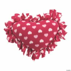Best Sale ✔️ Fleece Valentine Heart Tied Pillow Craft Kit - Makes 6 🥰