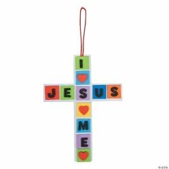 Hot Sale 🥰 “I Love Jesus, Jesus Loves Me” Cross Craft Kit- Makes 12 🔔