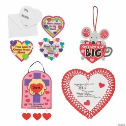 Hot Sale ⭐ Inspirational Valentine Craft Kit Assortment - Makes 60 💯