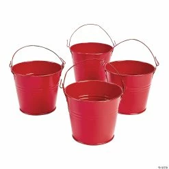 Discount 😉 Mini Pails - 12 Pc. 🥰 -Crafts for Kids Sales mini red favor pails 12 pc 52 42 bc
