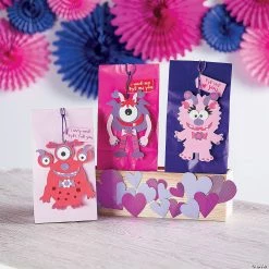 Wholesale 😍 Monster Valentine Ornament Craft Kit - Makes 12 🔥 -Crafts for Kids Sales monster valentine ornament craft kit makes 1248 7488 a04