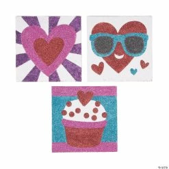 Budget 🎁 Valentine Glitter Art Pictures - 12 Pc. 👏