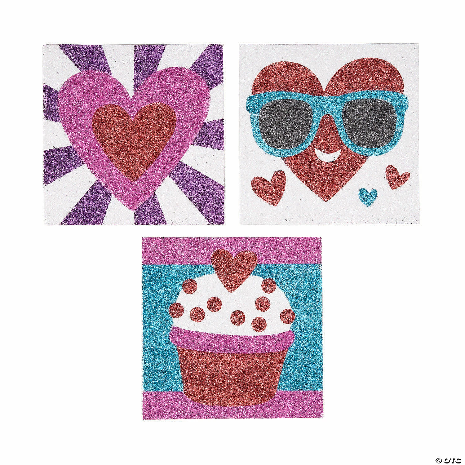 Budget ๐ Valentine Glitter Art Pictures - 12 Pc. ๐ 3 Budget ๐ Valentine Glitter Art Pictures - 12 Pc. ๐