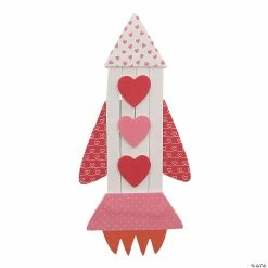 Best deal 🛒 Valentine Rocket Ship Magnet Craft Kit - Makes 12 ❤️
