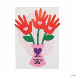 Cheap 😉 Valentine’s Day Bouquet Handprint Sign Craft Kit - Makes 12 🎉