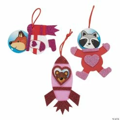 Deals 🥰 Valentine’s Day Space Animal Ornament Craft Kit - Makes 12 ❤️